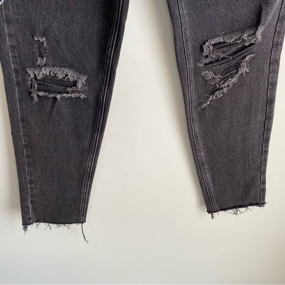 Pacsun Ultra High Rise Slim Painted Black Denim Jeans - Picture 4 of 8
